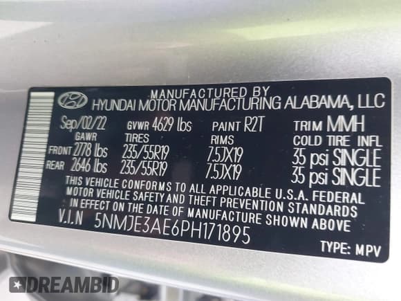 ✅ 2023 Hyundai Tucson Limited • VIN: 5NMJE3AE6PH171895 • Lot: 43234876. Listed on IAAI with 40,046 mi. Free auction sales archive from the USA and detailed vehicle history report at DreamBid. Image 9.