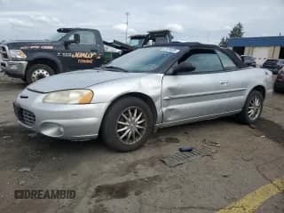 ✅ 2002 Chrysler Sebring Limited • VIN: 1C3EL65RX2N257278 • Lot: 82526825. Listed on Copart with 148,151 mi. Free auction sales archive from the USA and detailed vehicle history report at DreamBid. Image 1.