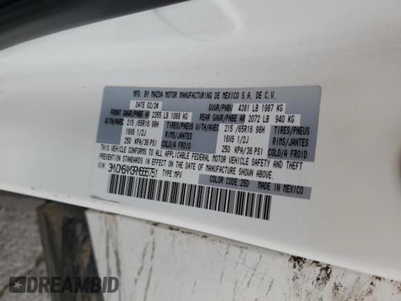 ✅ 2024 Mazda CX-30 S • VIN: 3MVDMBAM3RM666751 • Лот: 68786595. Опубликован ранее на Copart с пробегом 30 223 миль. Бесплатный доступ к архиву аукционных продаж из США и подробный отчёт об истории автомобиля на DreamBid. Изображение 13.