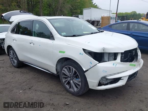 ✅ 2019 Acura MDX Technology • VIN: 5J8YD4H5XKL020502 • Lot: 42184271. Listed on IAAI with 88,876 mi. Free auction sales archive from the USA and detailed vehicle history report at DreamBid. Image 1.