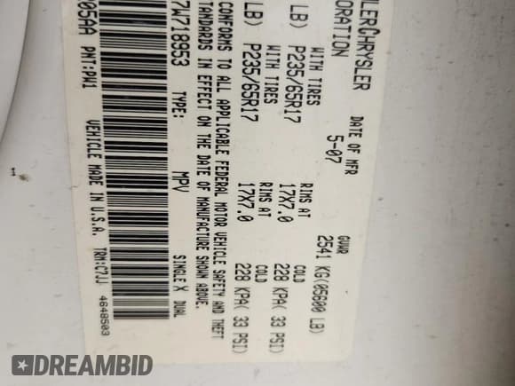 ✅ 2007 Dodge Nitro SLT • VIN: 1D8GT58K57W718953 • Lot: 90119395. Wystawiony na Copart z przebiegiem 163 241 mil. Bezpłatny archiwum sprzedaży aukcyjnych z USA i szczegółowy raport historii pojazdu na DreamBid. Zdjęcie 13.