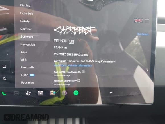 ✅ 2024 Tesla Cybertruck Cyberbeast • VIN: 7G2CEHEE9RA019883 • Lot: 42920628. Listed on IAAI with 21,044 mi. Free auction sales archive from the USA and detailed vehicle history report at DreamBid. Image 7.