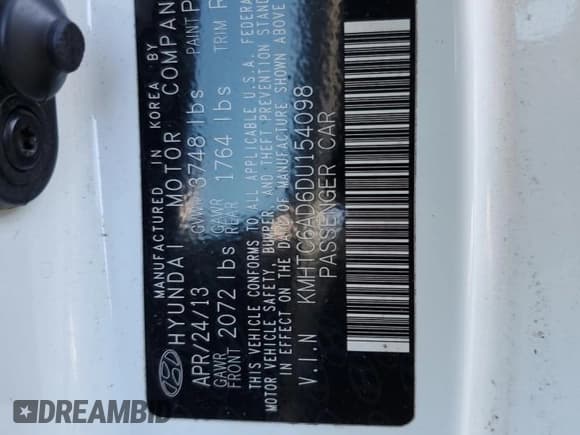 ✅ 2013 Hyundai Veloster w/Gray Int • VIN: KMHTC6AD6DU154098 • Lot: 77260374. Wystawiony na Copart z przebiegiem 159 049 mil. Bezpłatny archiwum sprzedaży aukcyjnych z USA i szczegółowy raport historii pojazdu na DreamBid. Zdjęcie 13.