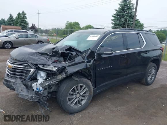 ✅ 2023 Chevrolet Traverse LT Cloth • VIN: 1GNERGKW6PJ220745 • Lot: 42485387. Listed on IAAI with 24,715 mi. Free auction sales archive from the USA and detailed vehicle history report at DreamBid. Image 2.