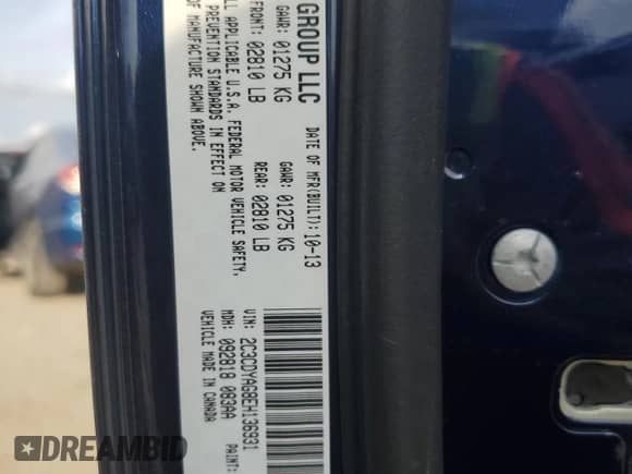 2014 Dodge Challenger SXT z VIN 2C3CDYAG8EH136931, wystawiony jako Copart lot #57024104 z przebiegiem 34 511 mil mil oraz Szkoda całkowita • Salvage title. Historia ofert i sprzedaży dostępna na DreamBid. Obrazek 12.