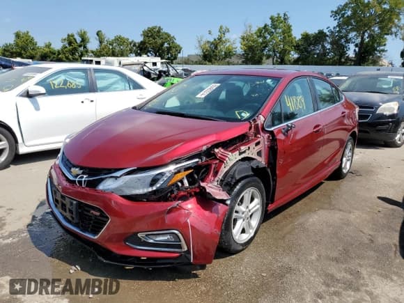 ✅ 2017 Chevrolet Cruze LT • VIN: 1G1BE5SM1H7146782 • Lot: 65485514. Listed on Copart with 41,889 mi. Free auction sales archive from the USA and detailed vehicle history report at DreamBid. Image 1.