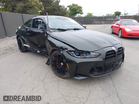 ✅ 2023 BMW M4 Competition xDrive • VIN: WBS43AZ07PCM99351 • Lot: 42643656. Listed on IAAI with 9,699 mi. Free auction sales archive from the USA and detailed vehicle history report at DreamBid. Image 1.