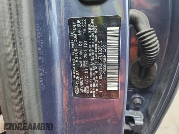 ✅ 2015 Hyundai Genesis 5.0L • VIN: KMHGN4JF6FU102619 • Lot: 62697555. Wystawiony na Copart z przebiegiem 89 465 mil. Bezpłatny archiwum sprzedaży aukcyjnych z USA i szczegółowy raport historii pojazdu na DreamBid. Zdjęcie 12.