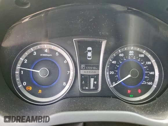 ✅ 2012 Hyundai Azera • VIN: KMHFH4JG1CA170223 • Лот: 59901245. Опубликован ранее на Copart с пробегом 172 210 миль. Бесплатный доступ к архиву аукционных продаж из США и подробный отчёт об истории автомобиля на DreamBid. Изображение 9.