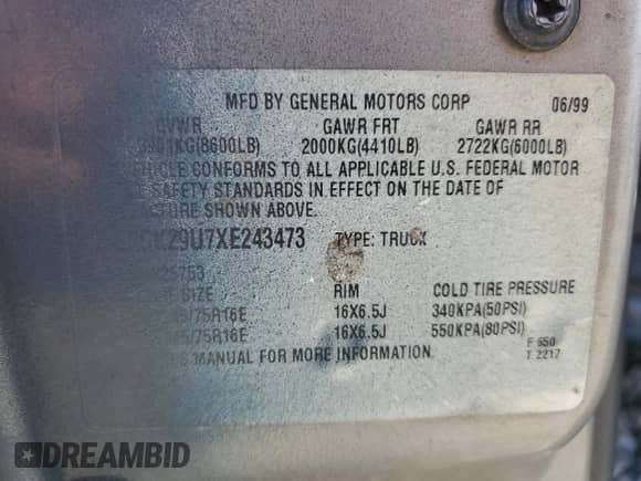 2006 GMC Sierra 1500 SLE1 with VIN 1GTEC19VX6Z217349, listed as a Copart auction lot 68180904 with 278,839 mi miles and Salvage title. Bid and sale history available at DreamBid. Image 12.