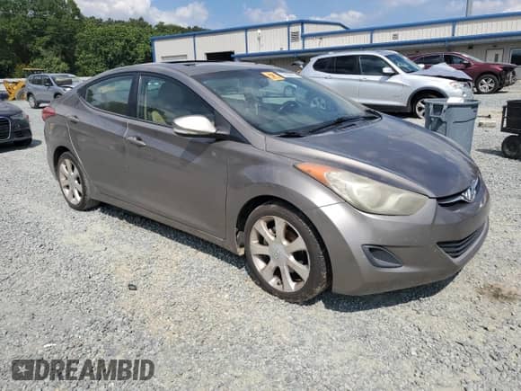 2012 Hyundai Elantra Limited with VIN 5NPDH4AE7CH083042, listed as a Copart auction lot 70300425 with 166,143 mi miles and Salvage title. Bid and sale history available at DreamBid. Image 4.