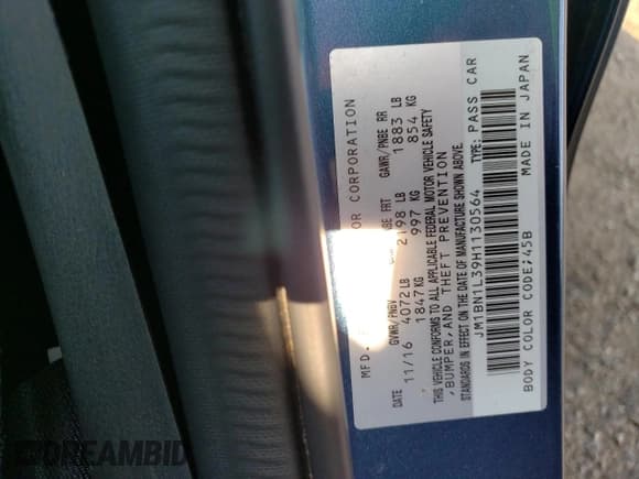 ✅ 2017 Mazda 3 Touring • VIN: JM1BN1L39H1130564 • Лот: 65856295. Опубликован ранее на Copart с пробегом 36 959 миль. Бесплатный доступ к архиву аукционных продаж из США и подробный отчёт об истории автомобиля на DreamBid. Изображение 13.