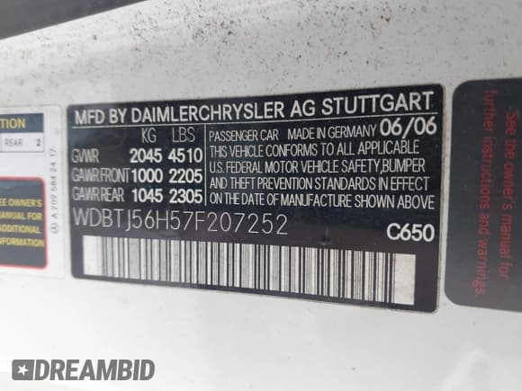 ✅ 2007 Mercedes-Benz CLK 350 • VIN: WDBTJ56H57F207252 • Lot: 43224014. Wystawiony na IAAI z przebiegiem 138 307 mil. Bezpłatny archiwum sprzedaży aukcyjnych z USA i szczegółowy raport historii pojazdu na DreamBid. Zdjęcie 9.