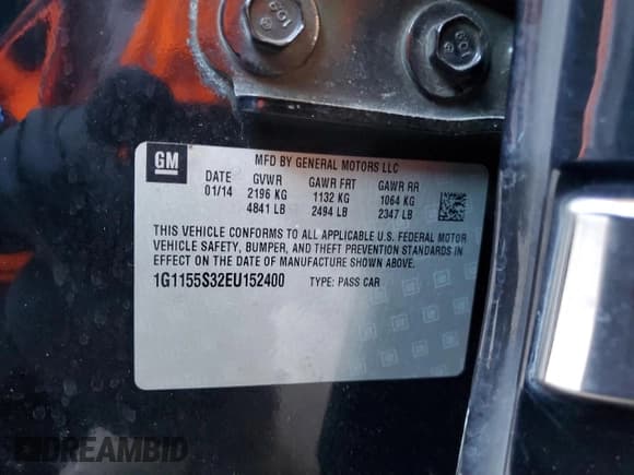 ✅ 2014 Chevrolet Impala LTZ • VIN: 1G1155S32EU152400 • Лот: 82509795. Опубликован ранее на Copart с пробегом 132 945 миль. Бесплатный доступ к архиву аукционных продаж из США и подробный отчёт об истории автомобиля на DreamBid. Изображение 13.