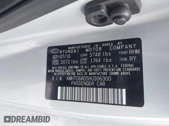 ✅ 2017 Hyundai Veloster • VIN: KMHTC6AD5HU306300 • Lot: 41263128. Wystawiony na IAAI z przebiegiem 104 349 mil. Bezpłatny archiwum sprzedaży aukcyjnych z USA i szczegółowy raport historii pojazdu na DreamBid. Zdjęcie 9.