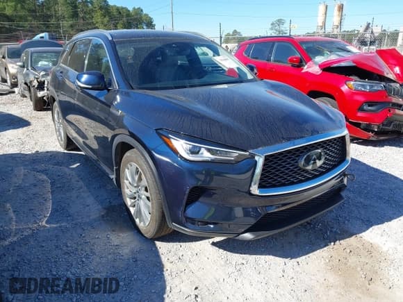 ✅ 2023 Infiniti QX50 Luxe • VIN: 3PCAJ5BA6PF104962 • Lot: 41836895. Wystawiony na IAAI z przebiegiem 58 193 mil. Bezpłatny archiwum sprzedaży aukcyjnych z USA i szczegółowy raport historii pojazdu na DreamBid. Zdjęcie 1.