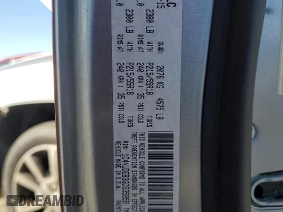 ✅ 2016 Jeep Compass High Altitude • VIN: 1C4NJDEB3GD535959 • Лот: 89622545. Опубликован ранее на Copart с пробегом 133 187 миль. Бесплатный доступ к архиву аукционных продаж из США и подробный отчёт об истории автомобиля на DreamBid. Изображение 13.