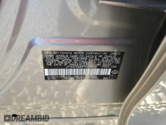 ✅ 2023 Lexus IS 350 F Sport • VIN: JTHGZ1B26P5065438 • Lot: 93684295. Wystawiony na Copart z przebiegiem 18 307 mil. Bezpłatny archiwum sprzedaży aukcyjnych z USA i szczegółowy raport historii pojazdu na DreamBid. Zdjęcie 13.