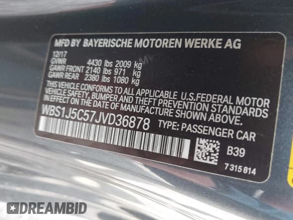 ✅ 2018 BMW M2 • VIN: WBS1J5C57JVD36878 • Лот: 42137013. Опубликован ранее на IAAI с пробегом 62 525 миль. Бесплатный доступ к архиву аукционных продаж из США и подробный отчёт об истории автомобиля на DreamBid. Изображение 9.