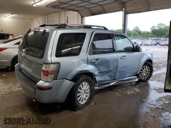 2009 Mercury Mariner Premier with VIN 4M2CU97709KJ02175, listed as a Copart auction lot 66205615 with 117,775 mi miles and Salvage title. Bid and sale history available at DreamBid. Image 3.