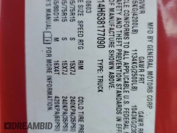 ✅ 2003 Chevrolet S-10 LS • VIN: 1GCCS14H638177090 • Лот: 85279634. Опубликован ранее на Copart с пробегом 216 674 миль. Бесплатный доступ к архиву аукционных продаж из США и подробный отчёт об истории автомобиля на DreamBid. Изображение 12.