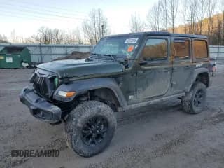 ✅ 2021 Jeep Wrangler Unlimited Willys Sport • VIN: 1C4HJXDG1MW737422 • Lot: 42213845. Listed on Copart with 77,363 mi. Free auction sales archive from the USA and detailed vehicle history report at DreamBid. Image 1.
