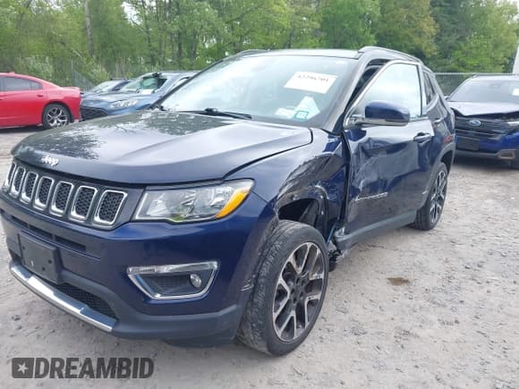 ✅ 2018 Jeep Compass Limited • VIN: 3C4NJDCBXJT481337 • Lot: 42296701. Listed on IAAI with 46,900 mi. Free auction sales archive from the USA and detailed vehicle history report at DreamBid. Image 17.