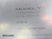 ✅ 2023 Tesla Model Y Long Range • VIN: 7SAYGAEE9PF702910 • Lot: 42199519. Wystawiony na IAAI z przebiegiem 91 094 mil. Bezpłatny archiwum sprzedaży aukcyjnych z USA i szczegółowy raport historii pojazdu na DreamBid. Zdjęcie 15.