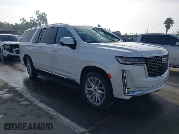 ✅ 2023 Cadillac Escalade ESV 4WD Premium Luxury • VIN: 1GYS4KKL8PR518437 • Lot: 41181389. Listed on IAAI with 28,874 mi. Free auction sales archive from the USA and detailed vehicle history report at DreamBid. Image 1.