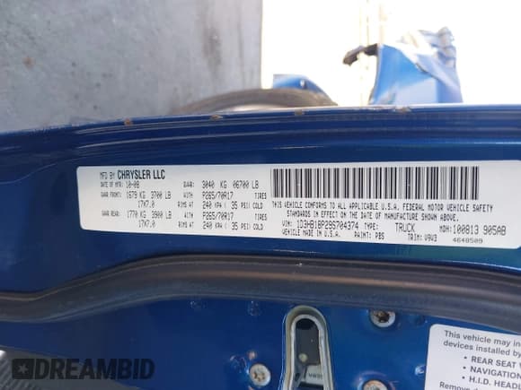 ✅ 2009 Dodge 1500 SLT • VIN: 1D3HB18P29S704374 • Lot: 43771602. Listed on IAAI with 150,075 mi. Free auction sales archive from the USA and detailed vehicle history report at DreamBid. Image 9.