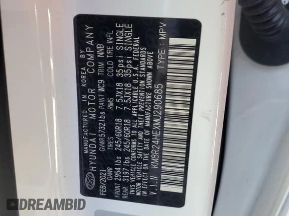 ✅ 2021 Hyundai Palisade SEL • VIN: KM8R24HEXMU290685 • Лот: 81500394. Опубликован ранее на Copart с пробегом 41 219 миль. Бесплатный доступ к архиву аукционных продаж из США и подробный отчёт об истории автомобиля на DreamBid. Изображение 14.