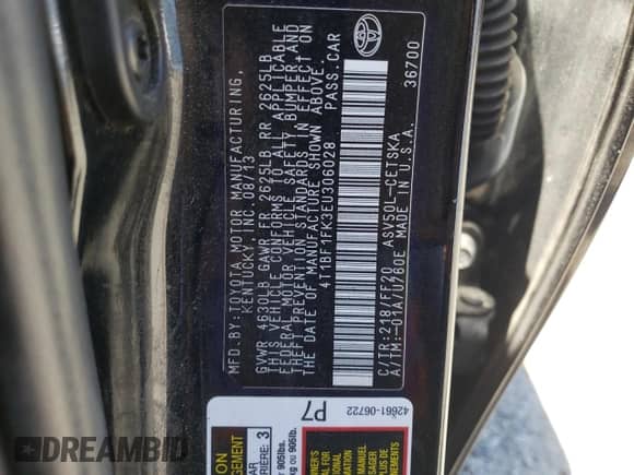 2014 Toyota Camry L z VIN 4T1BF1FK3EU306028, wystawiony jako Copart lot #67279795 z przebiegiem 163 511 mil mil oraz Szkoda całkowita • Salvage title. Historia ofert i sprzedaży dostępna na DreamBid. Obrazek 12.