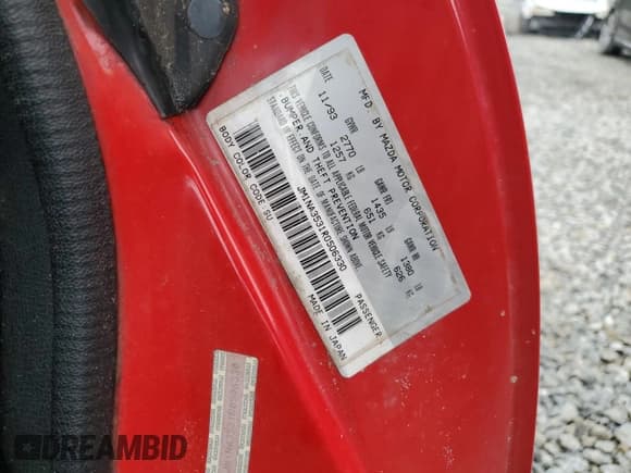 ✅ 1994 Mazda MX-5 Miata • VIN: JM1NA3531R0506330 • Lot: 80575654. Wystawiony na Copart z przebiegiem 125 240 mil. Bezpłatny archiwum sprzedaży aukcyjnych z USA i szczegółowy raport historii pojazdu na DreamBid. Zdjęcie 12.