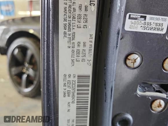 2017 Dodge Challenger R/T z VIN 2C3CDZBT5HH604748, wystawiony jako Copart lot #67543195 z przebiegiem 91 140 mil mil oraz Szkoda całkowita • Salvage title. Historia ofert i sprzedaży dostępna na DreamBid. Obrazek 12.