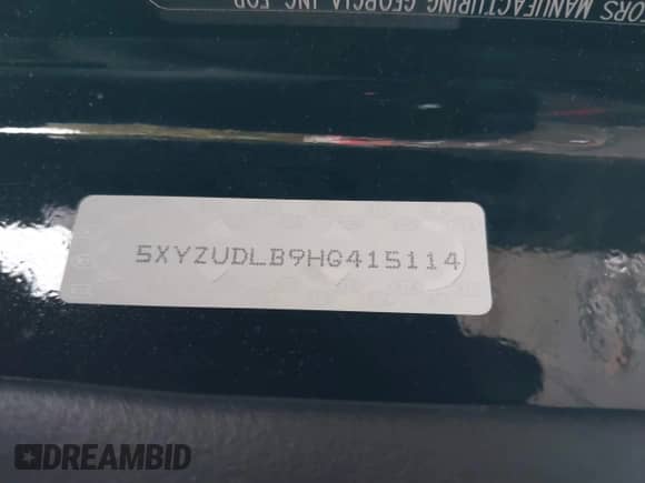 2017 Hyundai Santa Fe 2.4L with VIN 5XYZUDLB9HG415114, listed as a IAAI auction lot 43533973 with 78,724 mi miles and . Bid and sale history available at DreamBid. Image 17.