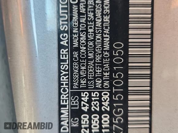 ✅ 2005 Mercedes-Benz CLK 500 • VIN: WDBTK75G15T051050 • Lot: 87490735. Wystawiony na Copart z przebiegiem 223 187 mil. Bezpłatny archiwum sprzedaży aukcyjnych z USA i szczegółowy raport historii pojazdu na DreamBid. Zdjęcie 13.