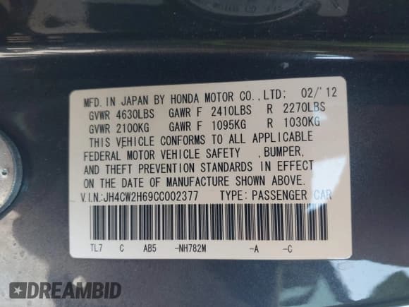 ✅ 2012 Acura TSX Technology • VIN: JH4CW2H69CC002377 • Lot: 42592464. Wystawiony na IAAI z przebiegiem 144 611 mil. Bezpłatny archiwum sprzedaży aukcyjnych z USA i szczegółowy raport historii pojazdu na DreamBid. Zdjęcie 9.