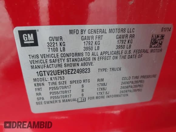 ✅ 2014 GMC Sierra 1500 SLE • VIN: 1GTV2UEH3EZ249823 • Lot: 43574791. Wystawiony na IAAI z przebiegiem 130 519 mil. Bezpłatny archiwum sprzedaży aukcyjnych z USA i szczegółowy raport historii pojazdu na DreamBid. Zdjęcie 9.