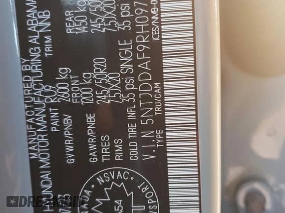 2024 Hyundai Santa Cruz XRT с VIN 5NTJDDAF9RH097820, выставлен на аукционе Copart как лот 85090994 с пробегом 14 963 миль миль и Списание • Salvage title. История ставок и продаж доступна на DreamBid. Изображение 13.