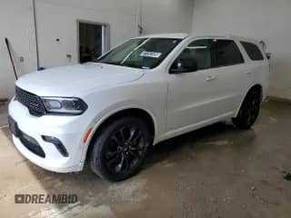 2021 Dodge Durango SXT Plus with VIN 1C4RDJAG2MC725245, listed as a Copart auction lot 71747335 with 74,999 mi miles and Clean title. Bid and sale history available at DreamBid. Image 1.