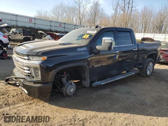 ✅ 2022 Chevrolet Silverado 2500HD High Country • VIN: 1GC4YREY8NF122025 • Lot: 92279435. Wystawiony na Copart z przebiegiem 17 312 mil. Bezpłatny archiwum sprzedaży aukcyjnych z USA i szczegółowy raport historii pojazdu na DreamBid. Zdjęcie 1.