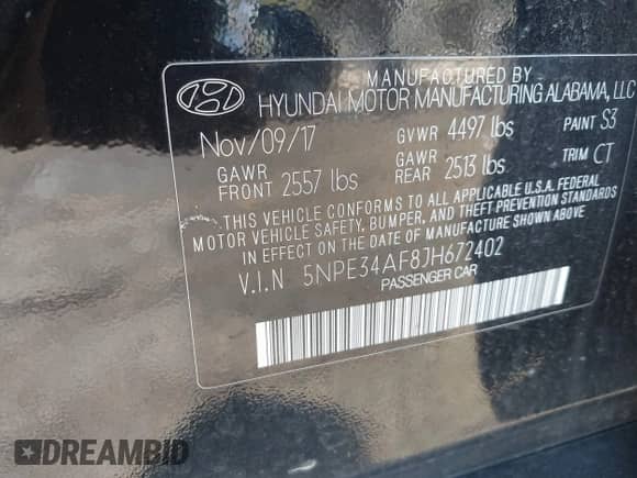 2018 Hyundai Sonata SEL z VIN 5NPE34AF8JH672402, wystawiony jako IAAI lot #43446859 z przebiegiem 78 139 mil mil oraz . Historia ofert i sprzedaży dostępna na DreamBid. Obrazek 9.