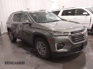 2023 Chevrolet Traverse LT Cloth with VIN 1GNEVGKW6PJ262277, listed as a IAAI auction lot 41659876 with 21,792 mi miles and . Bid and sale history available at DreamBid. Image 1.