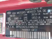 ✅ 2020 Kia Rio S • VIN: 3KPA25AD5LE348210 • Лот: 43394986. Опубликован ранее на IAAI с пробегом 52 815 миль. Бесплатный доступ к архиву аукционных продаж из США и подробный отчёт об истории автомобиля на DreamBid. Изображение 9.