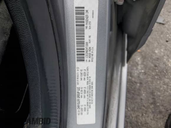 2013 Dodge Avenger SE с VIN 1C3CDZAB2DN712609, выставлен на аукционе Copart как лот 71402174 с пробегом 158 925 миль миль и Списание • Salvage title. История ставок и продаж доступна на DreamBid. Изображение 12.