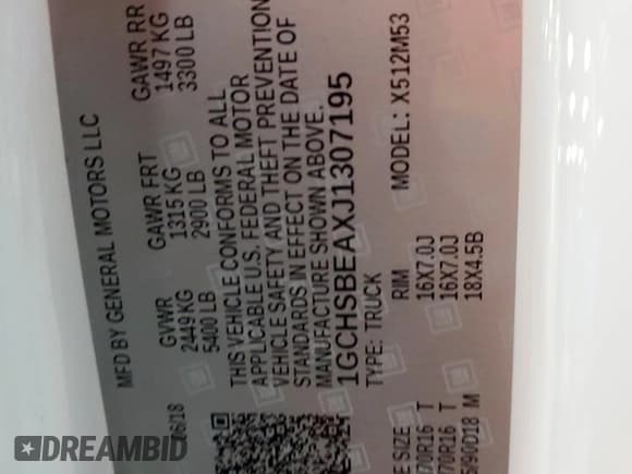 ✅ 2018 Chevrolet Colorado 2WD Work Truck • VIN: 1GCHSBEAXJ1307195 • Лот: 73254054. Опубликован ранее на Copart с пробегом 99 051 миль. Бесплатный доступ к архиву аукционных продаж из США и подробный отчёт об истории автомобиля на DreamBid. Изображение 12.