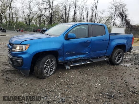 ✅ 2021 Chevrolet Colorado 2WD LT • VIN: 1GCGSCEN9M1200406 • Lot: 52091735. Listed on Copart with 70,501 mi. Free auction sales archive from the USA and detailed vehicle history report at DreamBid. Image 1.