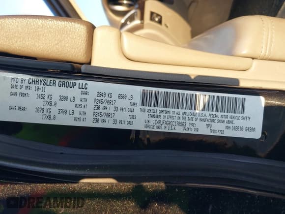 ✅ 2012 Jeep Grand Cherokee Laredo • VIN: 1C4RJFAG0CC170963 • Лот: 43803671. Опубликован ранее на IAAI с пробегом 138 890 миль. Бесплатный доступ к архиву аукционных продаж из США и подробный отчёт об истории автомобиля на DreamBid. Изображение 9.