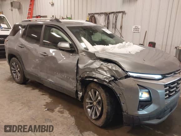 2025 Chevrolet Equinox FWD LT z VIN 3GNAXHEG5SL123035, wystawiony jako IAAI lot #41445597 z przebiegiem 2 105 mil mil oraz . Historia ofert i sprzedaży dostępna na DreamBid. Obrazek 1.