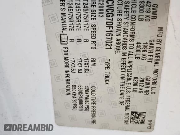 ✅ 2013 Chevrolet Silverado 2500HD Work Truck • VIN: 1GC0CVCG7DF167021 • Лот: 64770365. Опубликован ранее на Copart с пробегом 176 602 миль. Бесплатный доступ к архиву аукционных продаж из США и подробный отчёт об истории автомобиля на DreamBid. Изображение 12.